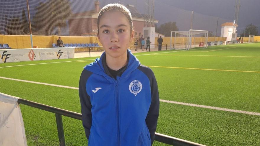 La alevín del CF Gandia Danna Valentina Climent Sandoval