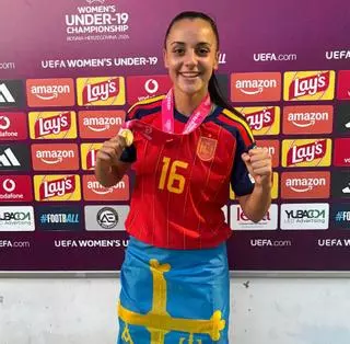 La ex del Sporting de Gijón Paula Redruello, campeona de Europa sub-19