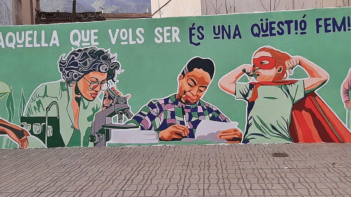 Villalonga  Mural de reivindicació feminista d’igualtat