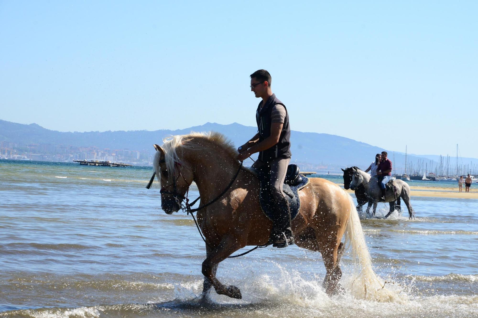Una espectacular jornada a caballo por Moaña (I)