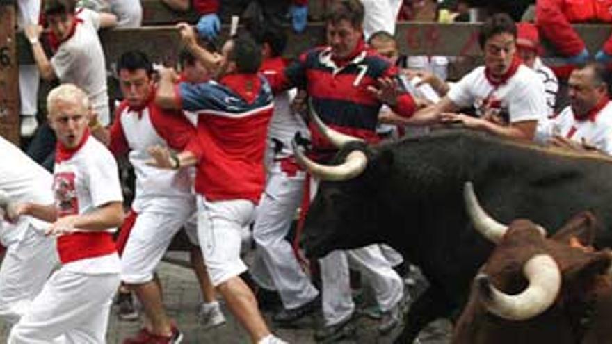 Siete personas resultan heridas en el penúltimo encierro de los Sanfermines