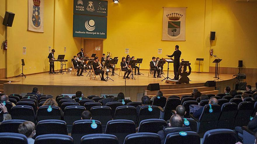 Uno de los grupos de cámara de la Banda de Lalín.   | // BERNABÉ/ANA AGRA