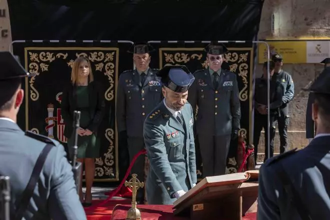 Toma de posesión del nuevo coronel jefe de la Comandancia de la Guardia Civil de València, Juan Martínez Ros.