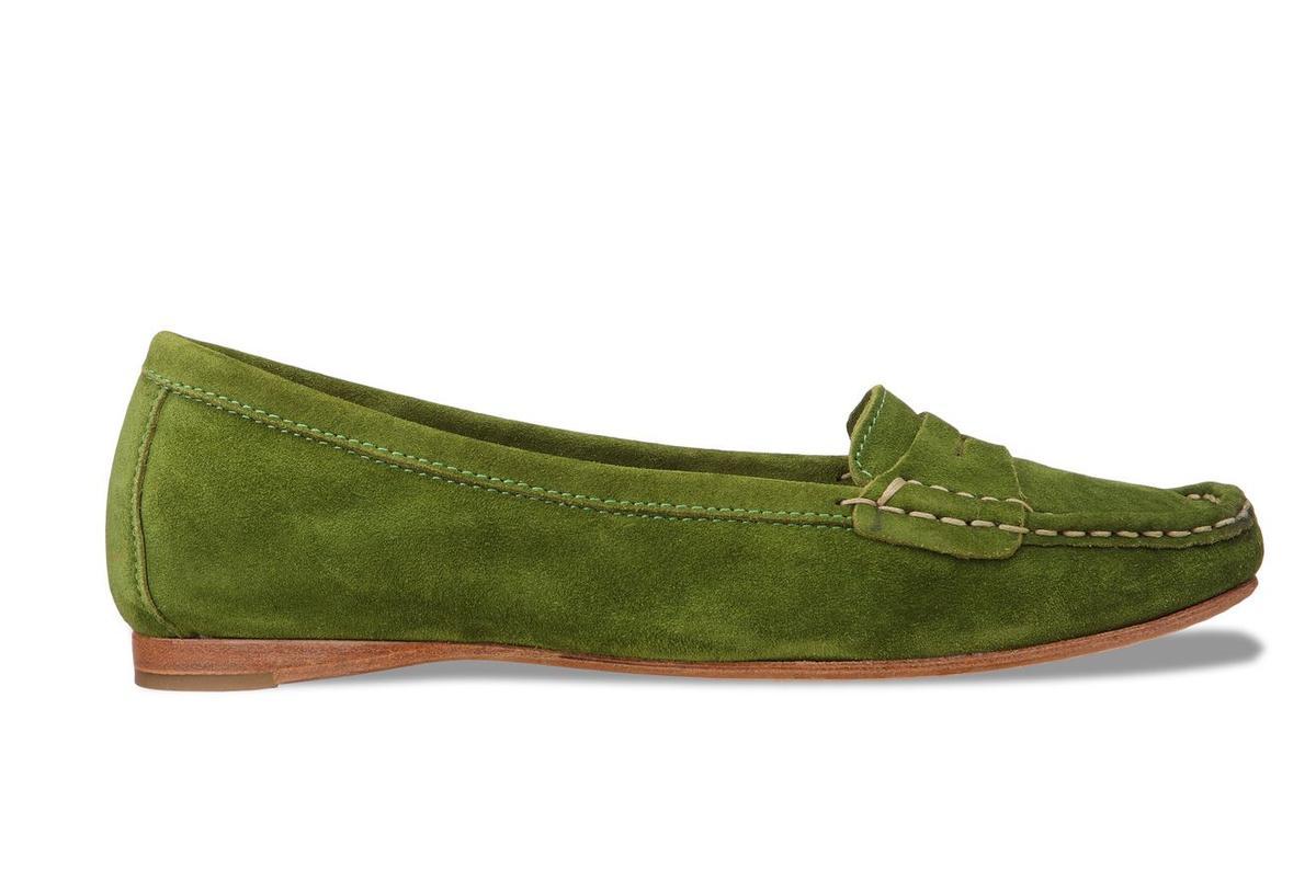 Mocasines verde mujer, Lottusse