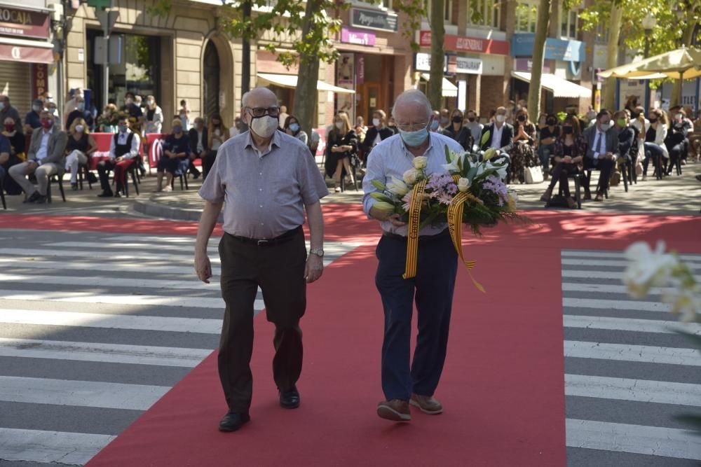 L'acte de la Diada 2020 a Manresa, en fotos