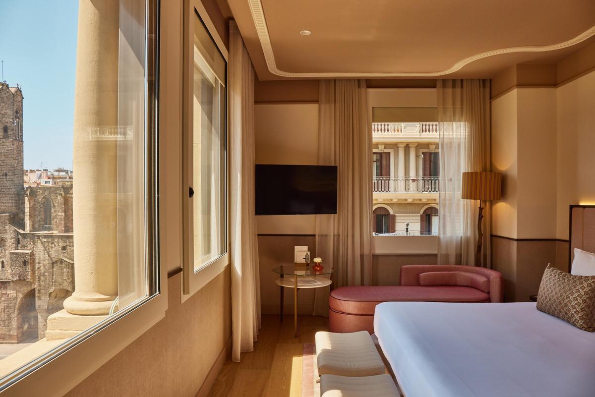 Una de las habitaciones del Grand Hotel Central.
