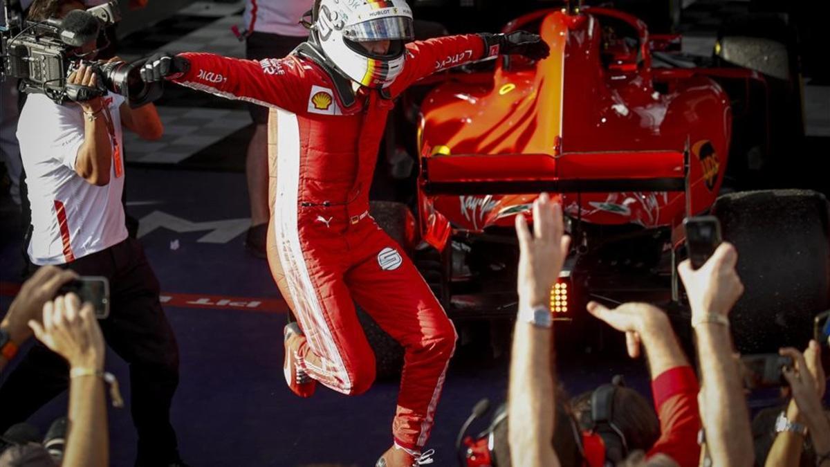 Vettel, feliz con su triunfo