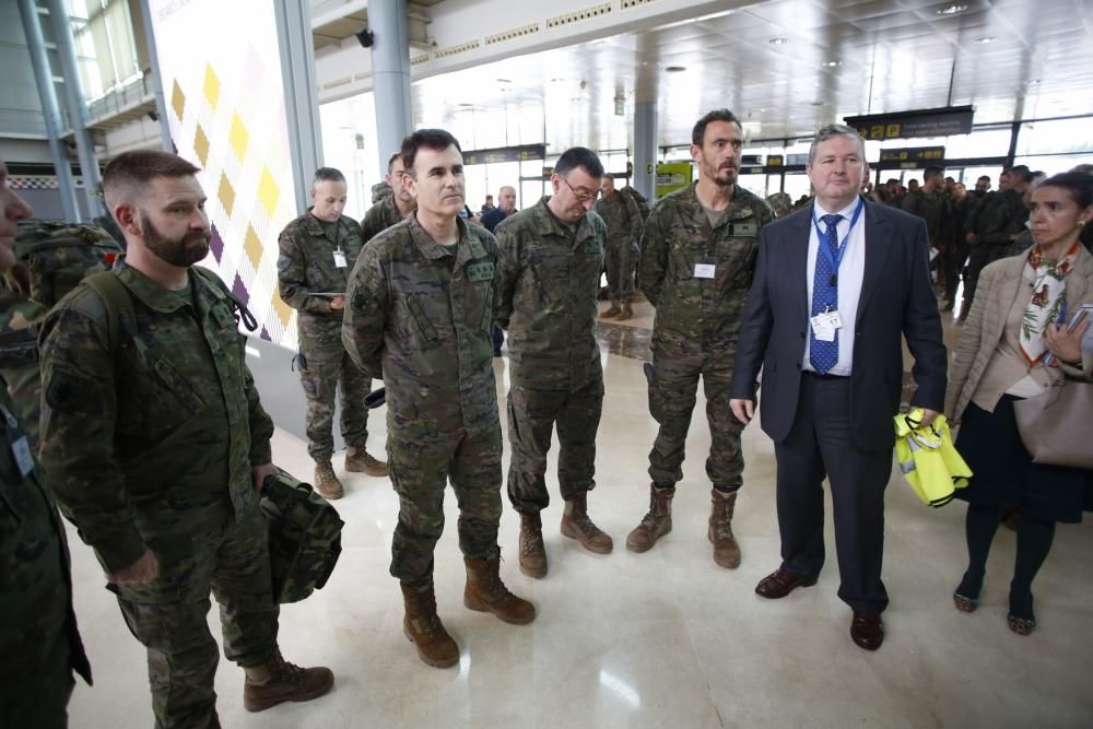 Salida de militares asturianos para Polonia