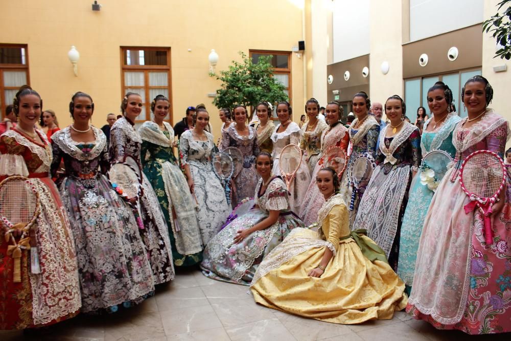 Las falleras de 2017, 2018 y 2019, en la Batalla de Flores