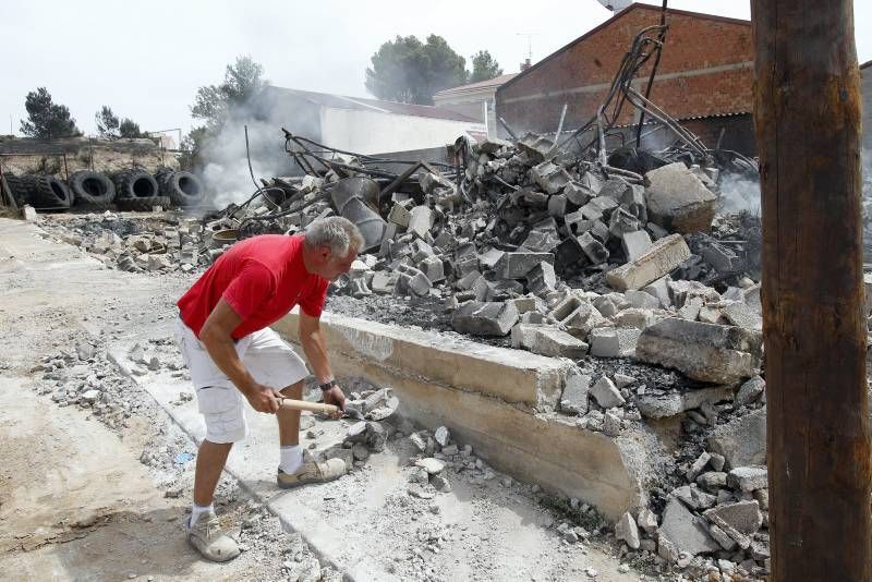 Imágenes del incendio en Alcañiz