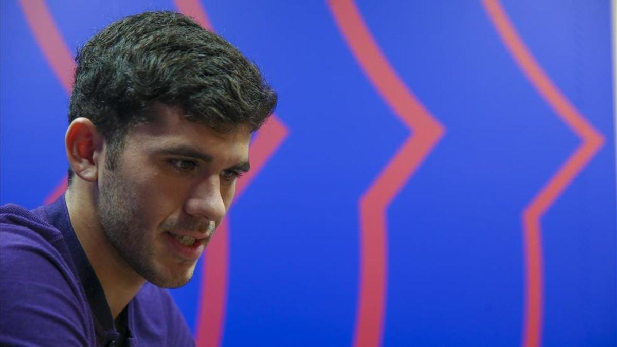 Carles Aleñá, durante una entrevista concedida a SPORT