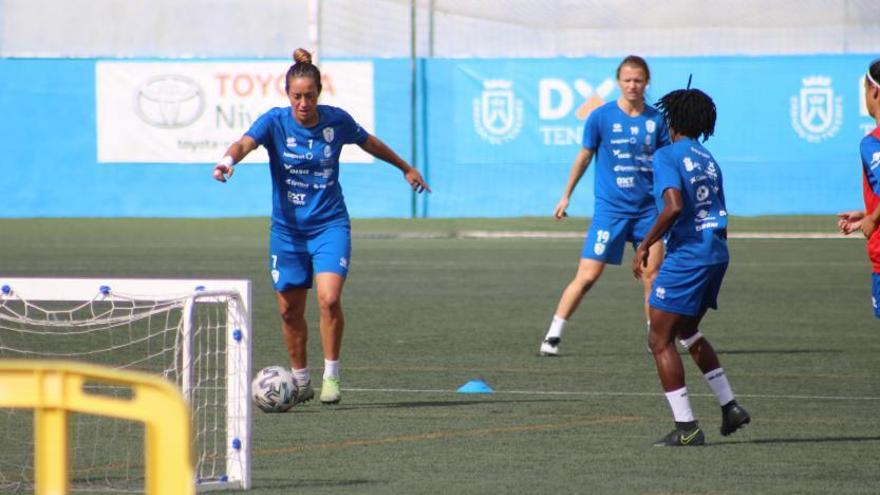 La jugadoras de Francis Díaz en uno de los entrenamientos de la semana. | | EL DÍA