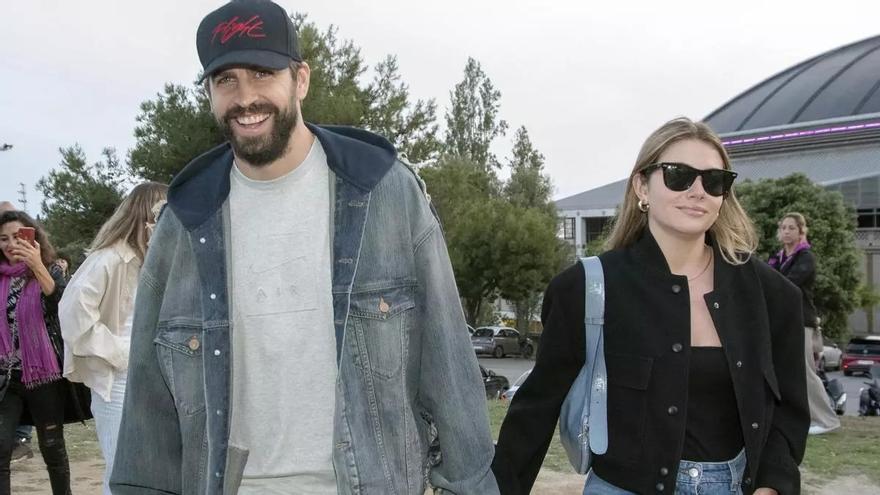 Gerard Piqué y Clara Chía, altivos y con mucha escolta