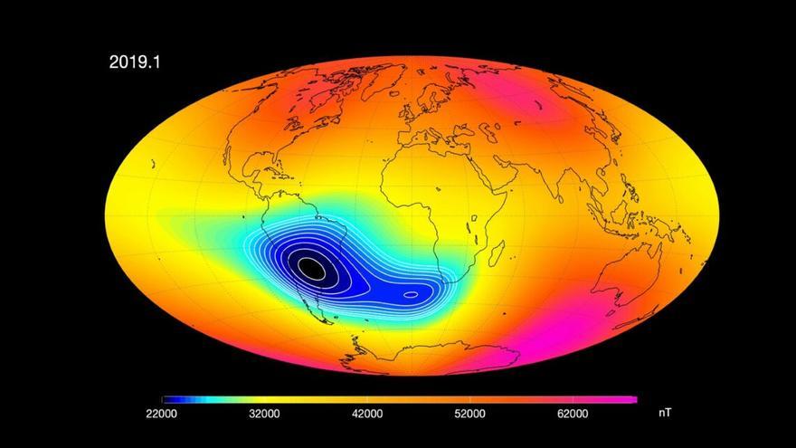 La NASA está observando una enorme y creciente anomalía en el campo magnético de la Tierra