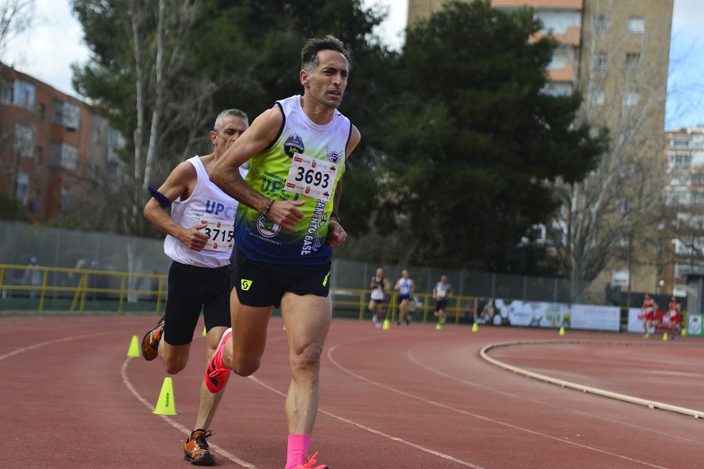 Pruebas de atletismo nacional en la pista de atletismo de Cartagena este domingo