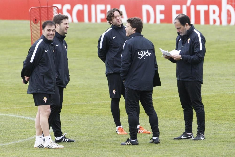 Entrenamiento del Sporting.