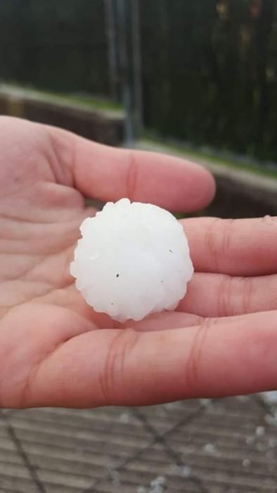 Granizo en la zona centro de Asturias