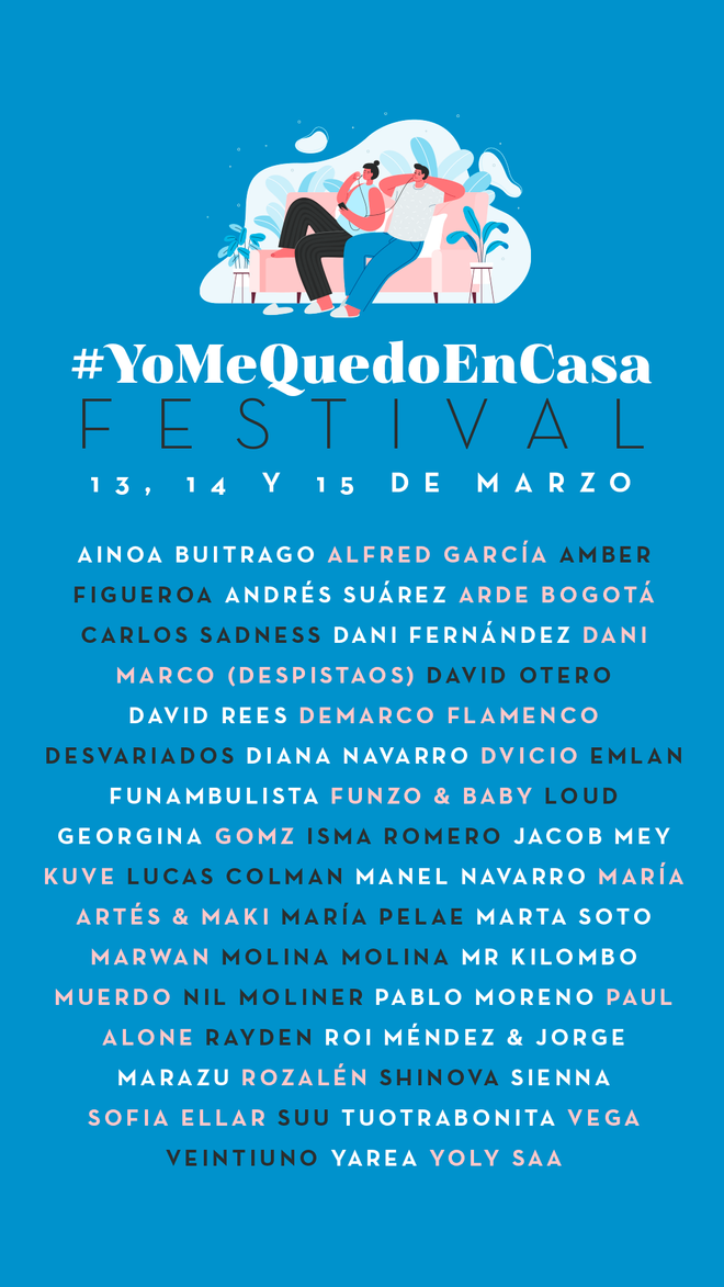#YoMeQuedoEnCasaFestival cartel completo