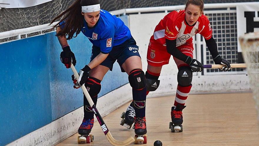 Lara Yáñez, en el partido de la primera vuelta contra el Girona. |  // CARLOS PARDELLAS