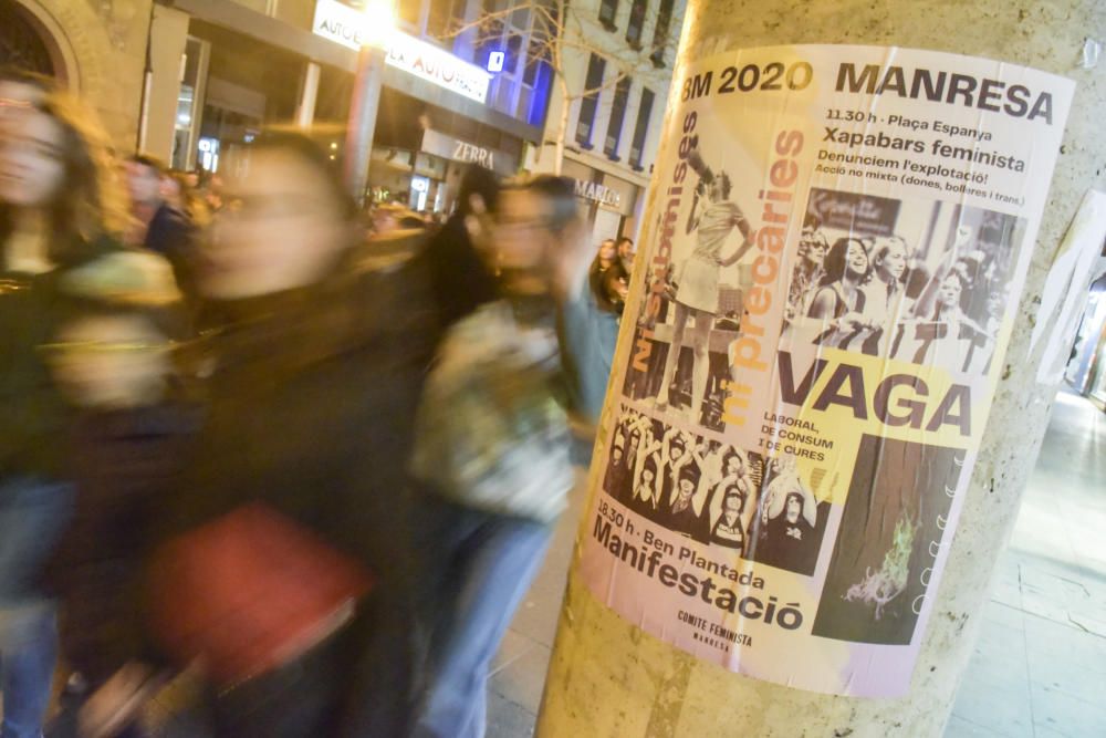 GALERIA | Manifestació feminista pel 8M a Manresa