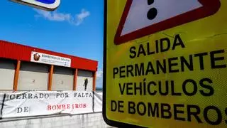 Los portalones eléctricos de los Bomberos de Vilagarcía están estropeados desde el apagón