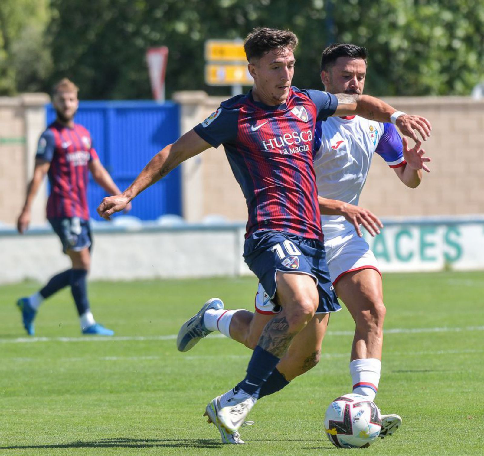 Dani Escriche fue el autor del gol del Huesca en Tafalla. | SD HUESCA