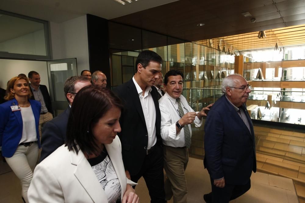 Visita de Pedro Sánchez al HUCA