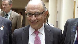 Cristóbal Montoro, en el Senado. 