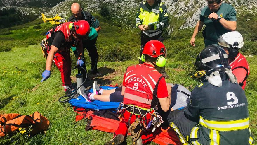 La Guardia Civil cifra en siete los heridos de mayor gravedad del accidente en Lagos de Covadonga