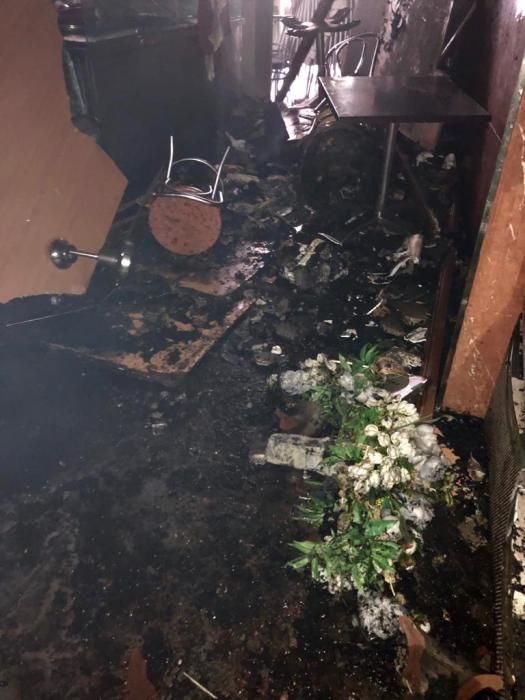 Así ha quedado el restaurante la Cocina de Vives tras el incendio