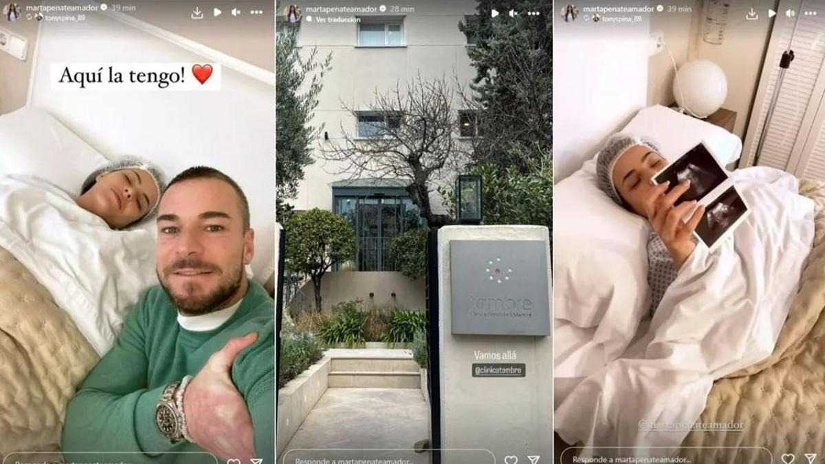 Marta Peñate tras someterse a la trasferencia embrionaria con la que intentará quedarse embarazada