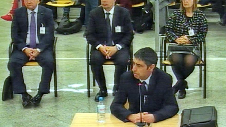 Trapero, Laplana, Soler i Puig, durant el judici