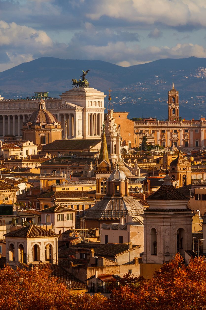 Vista áerea de Roma.