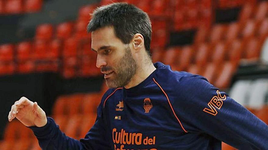 Fernando San Emeterio, durante un entrenamiento.