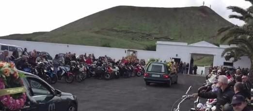 Sepelio del motorista fallecido en Lanzarote