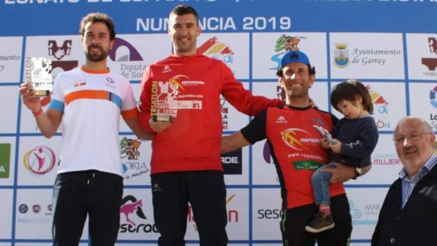 Martínez, en el segundo puesto del podio del Campeonato de Castilla y León