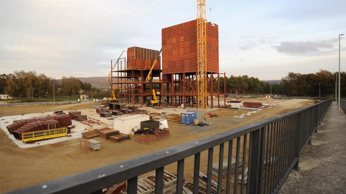 Obras de la futura fábrica de piensos de Nudesa en Área 33.