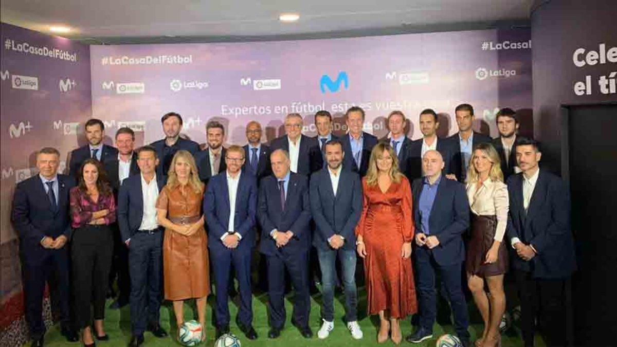 Javier Tebas presidió el acto de presentación de la alianza estratégica entre LaLiga y Movistar