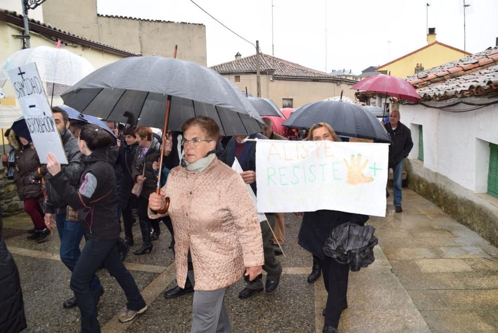 Manifestación por la sanidad pública en Aliste.