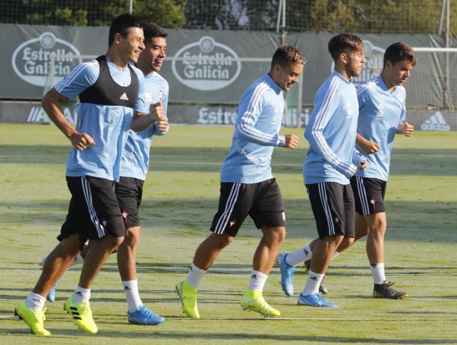 El Celta se ejercita en A Madroa para continuar la pretemporada