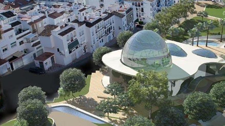 Infografía del orquidario incluido en el proyecto del pulmón verde de Estepona.