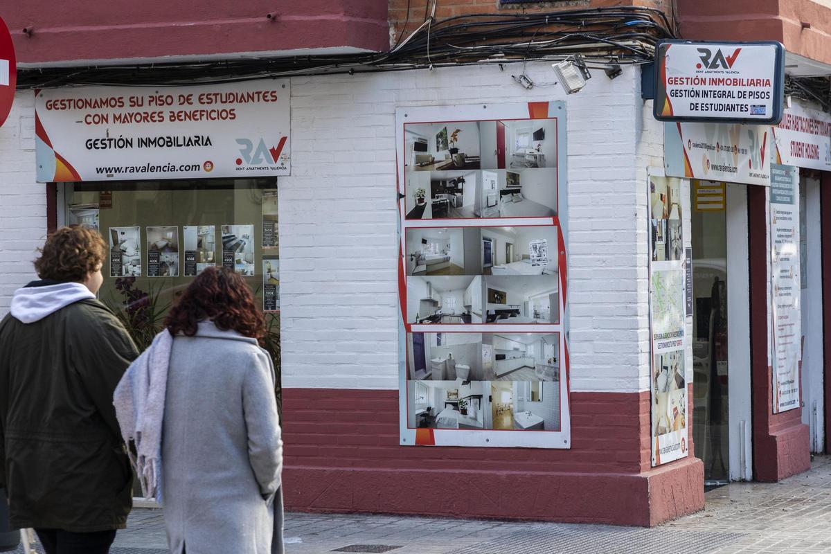 Inmobiliaria de València que alquila habitaciones y no pisos.
