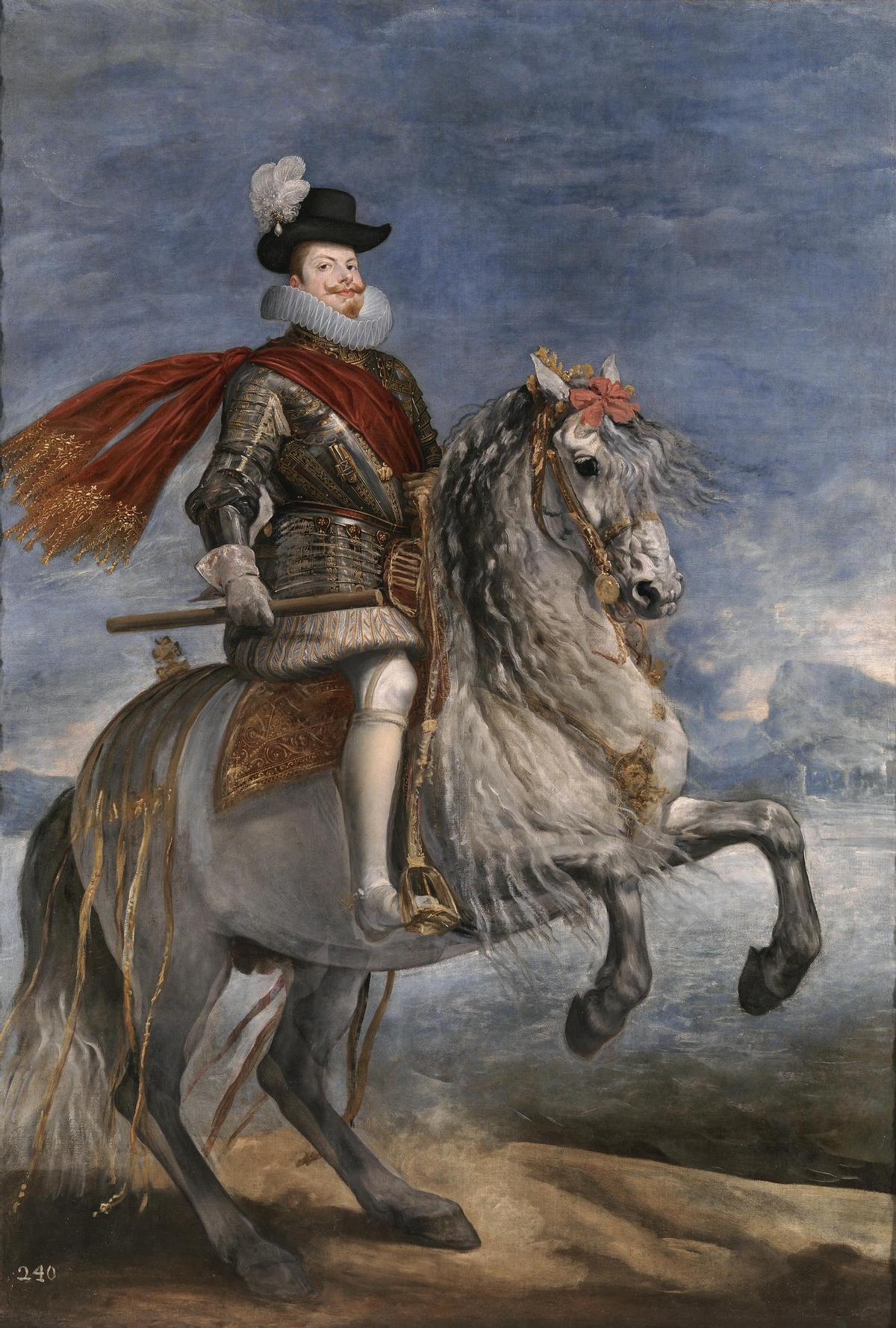 Retrato de Velaázquez del rey Felipe III, que lleva prendida en el sombrero la perla 'Peregrina'.