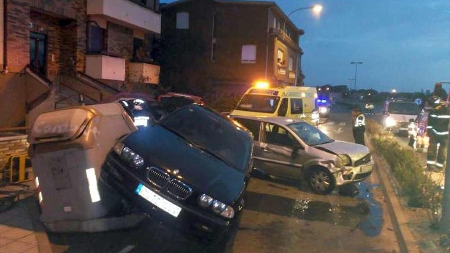 Estado en el que quedaron los coches implicados en el siniestro.