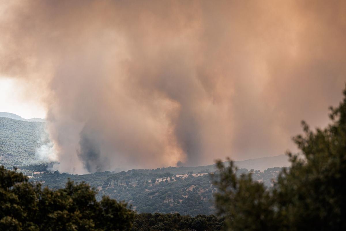 Los incendios de Madrid, con afectaciones en Castilla y León y Castilla-La Mancha, en imágenes.