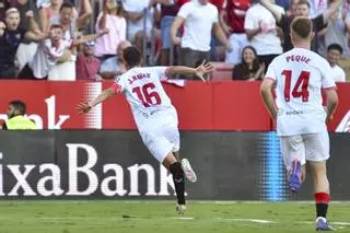 El 1-0 del Sevilla FC en el Sevilla FC 1 - 0 Getafe CF de la jornada 5 de LaLiga EA Sports