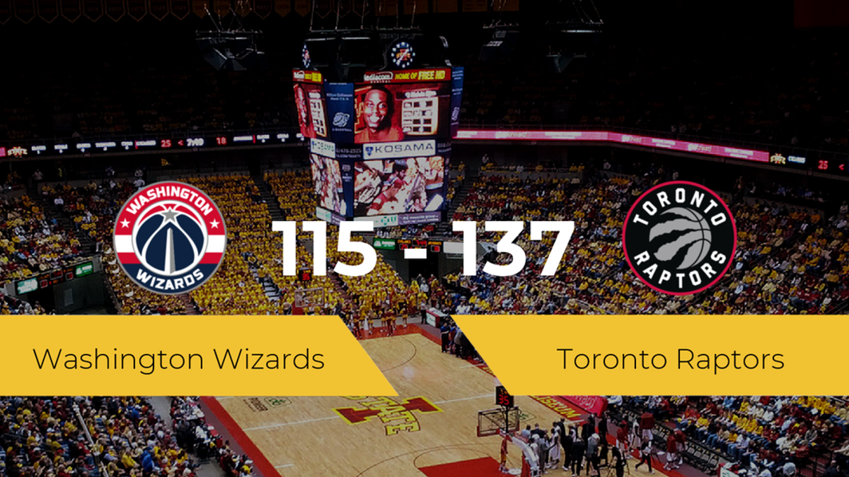 Victoria de Toronto Raptors ante Washington Wizards por 115-137