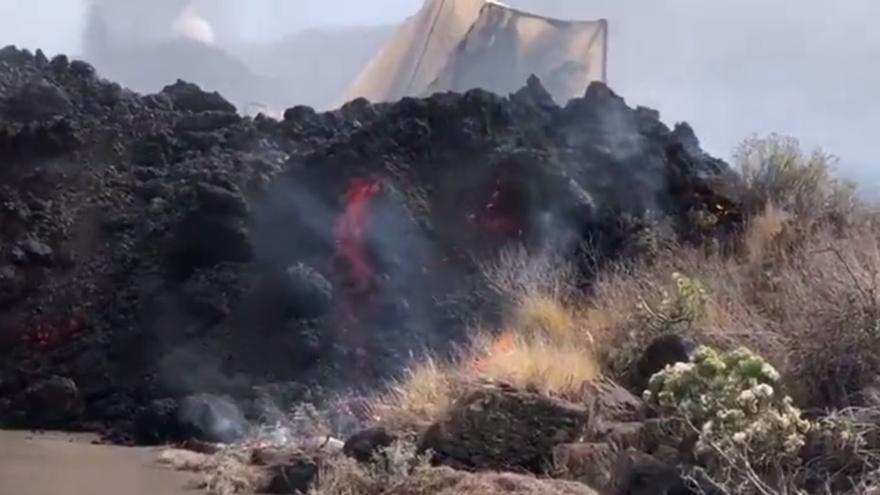 Avance de la colada de lava del volcán de La Palma (29/10/21)