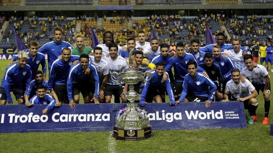 El Málaga CF conquistó el Trofeo Carranza el curso pasado y defiende corona en esta edición.