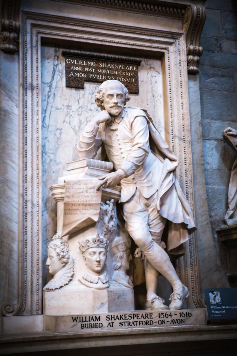 Abadía de Westminster coronación de Carlos III monumento a Shakespeare